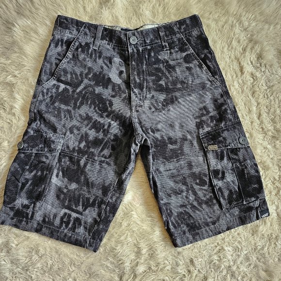 VANS Men's Black Thai Dye Cargo Shorts Size 28 - Picture 2 of 9